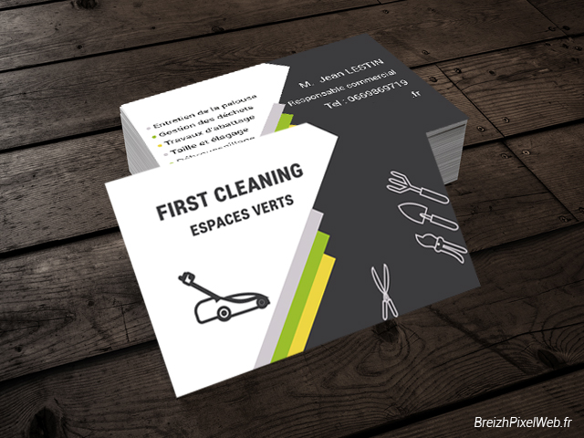 Carte visite First Cleaning espaces verts