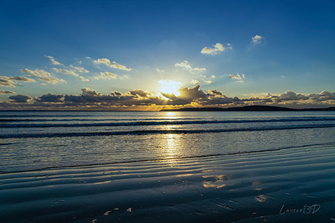 Coucher de soleil, plage de l'Aber, Crozon