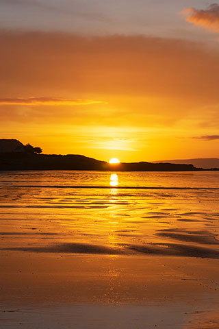 Lever de soleil sur la plage de l'Aber, Crozon