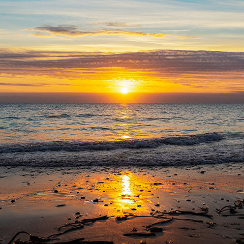 Coucher de soleil à Plozévet, Finistère