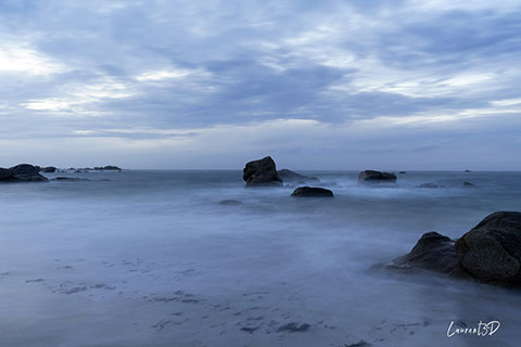 Plage du Meneham en pose longue