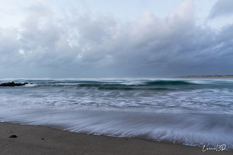 Pose longue sur la plage de la Torche