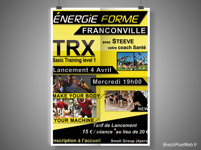 Affiche événementielle TRX  — Energie Forme