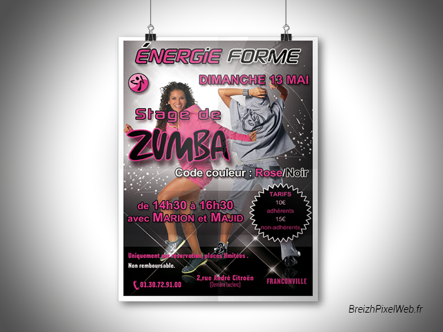 Affiche événementielle Zumba — Energie Forme