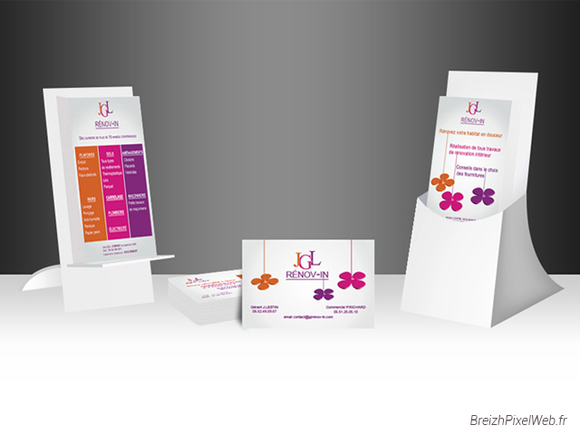 Cartes de visite & plaquette — JGL Renov In