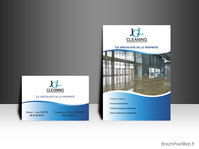 Flyers & cartes de visite — JGL-Cleaning