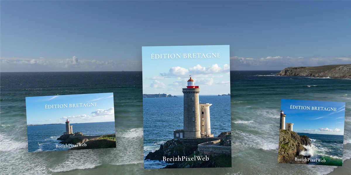 Pack de templates graphiques en Bretagne avec déclinaisons carte de visite, flyer et réseau social